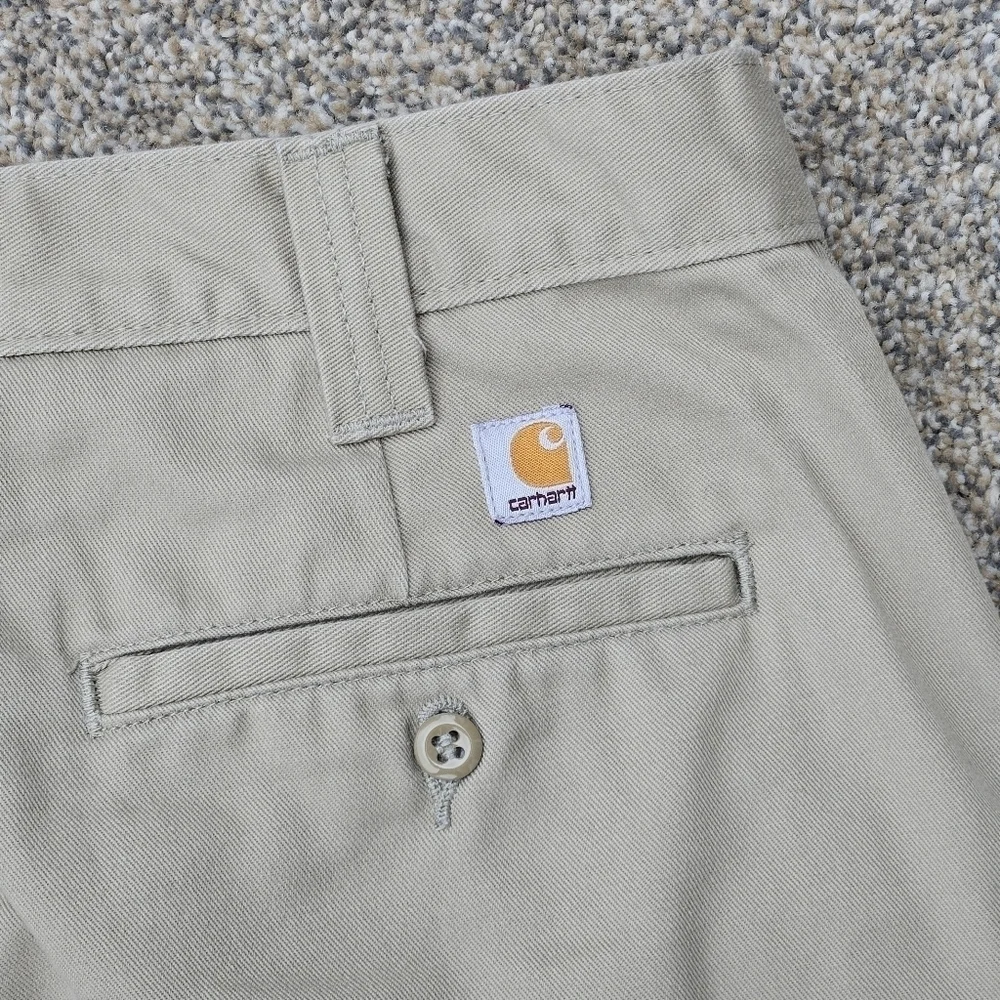 Vintage Carhartt Tan Blended Twill Pants Work Wear Khaki Slacks B290KHI 34x30